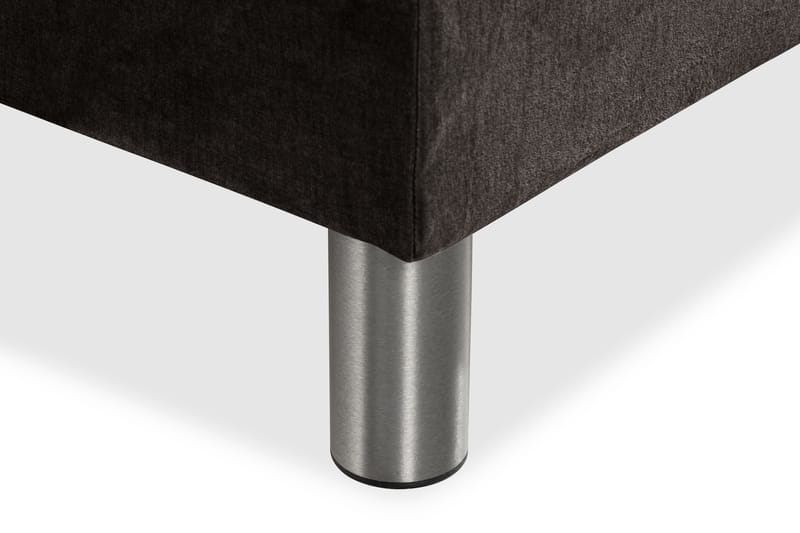 Ella Sängpaket 160x200 cm Knapp Gavel - Mörkgrå/Sammet - Möbler - Säng - Komplett sängpaket
