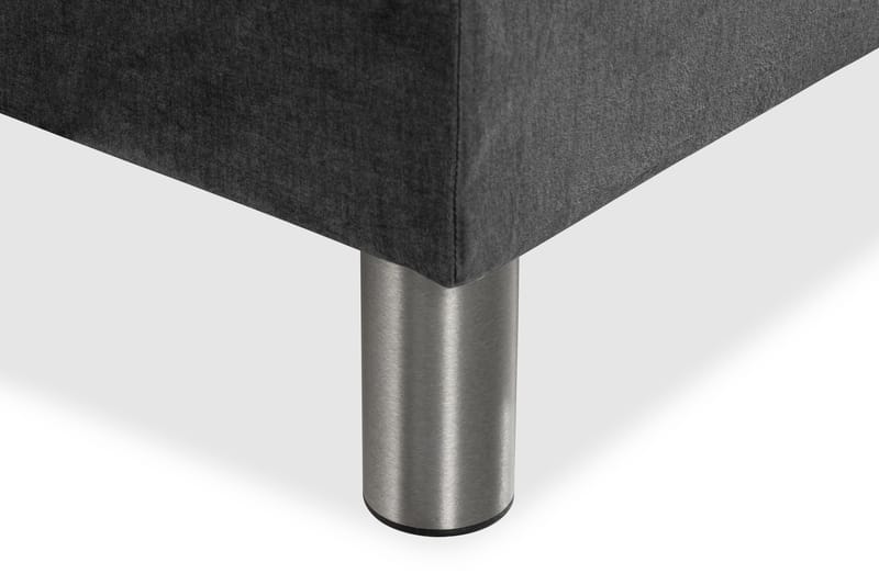 Ella Sängpaket 160x200 cm Knapp Gavel - Mörkgrå/Sammet - Möbler - Säng - Komplett sängpaket