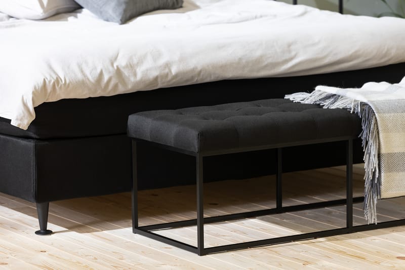 Ella Sängpaket 160x200 cm Rutig Gavel - Svart - Möbler - Säng - Komplett sängpaket