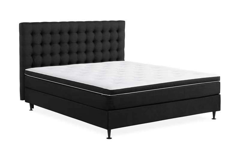 Ella Sängpaket 160x200 cm Rutig Gavel - Svart - Möbler - Säng - Komplett sängpaket
