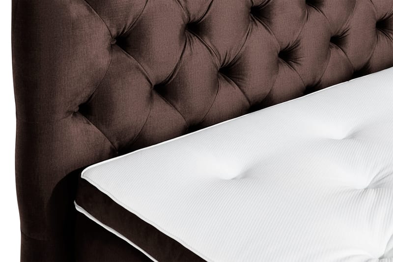 Ella Sängpaket 180x200 cm Djuphäftad Gavel - Brun/Sammet - Möbler - Säng - Kontinentalsäng