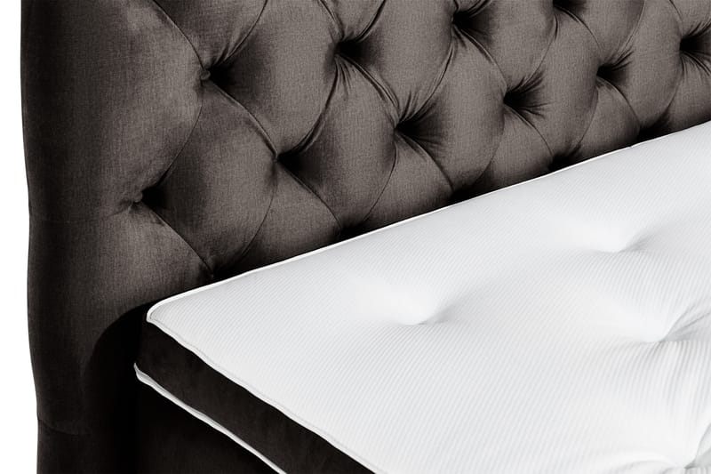 Ella Sängpaket 180x200 cm Djuphäftad Gavel - Mörkgrå/Sammet - Möbler - Säng - Kontinentalsäng