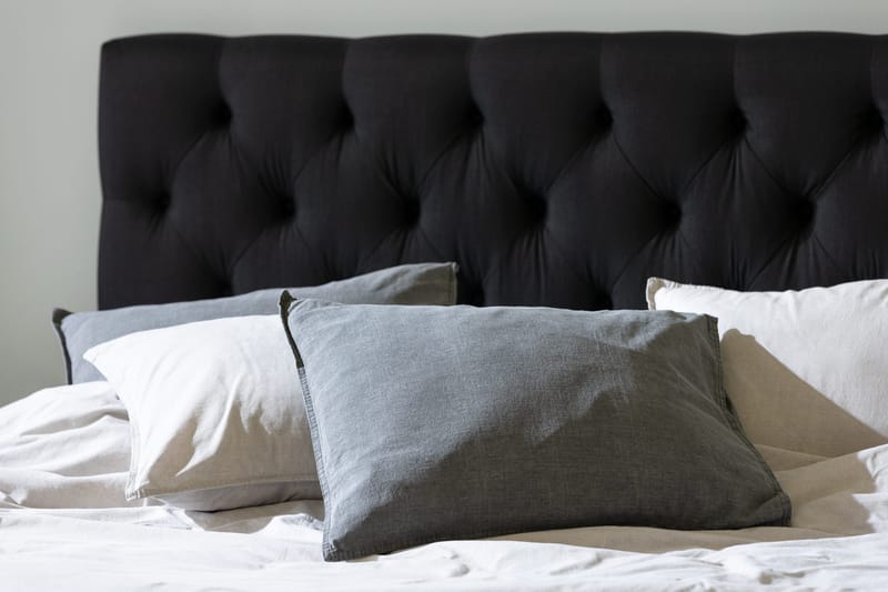 Ella Sängpaket 180x200 cm Djuphäftad Gavel - Svart - Möbler - Säng - Kontinentalsäng