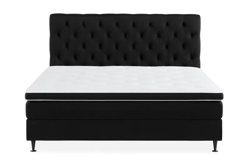 Ella Sängpaket 180x200 cm Djuphäftad Gavel, Svart