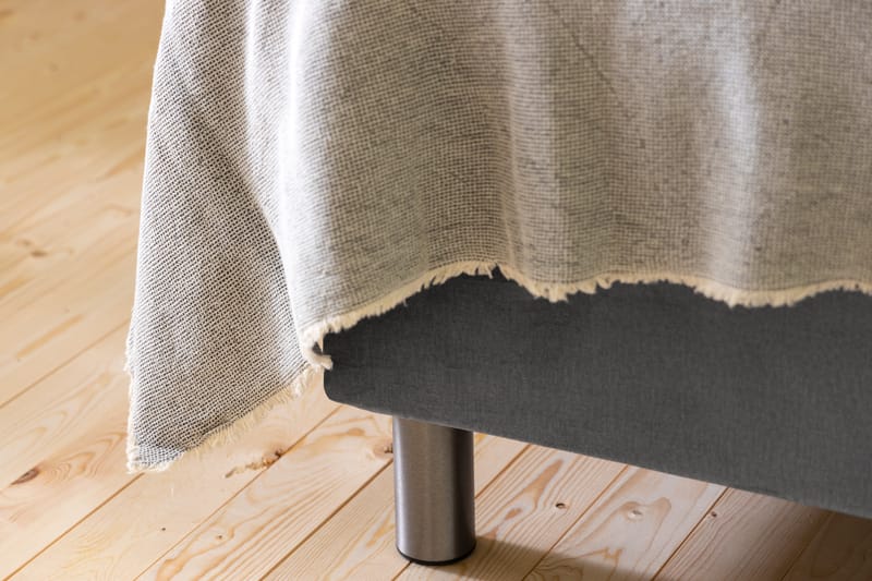 Ella Sängpaket 180x200 cm Knapp Gavel - Ljusgrå/Sammet - Möbler - Säng - Komplett sängpaket