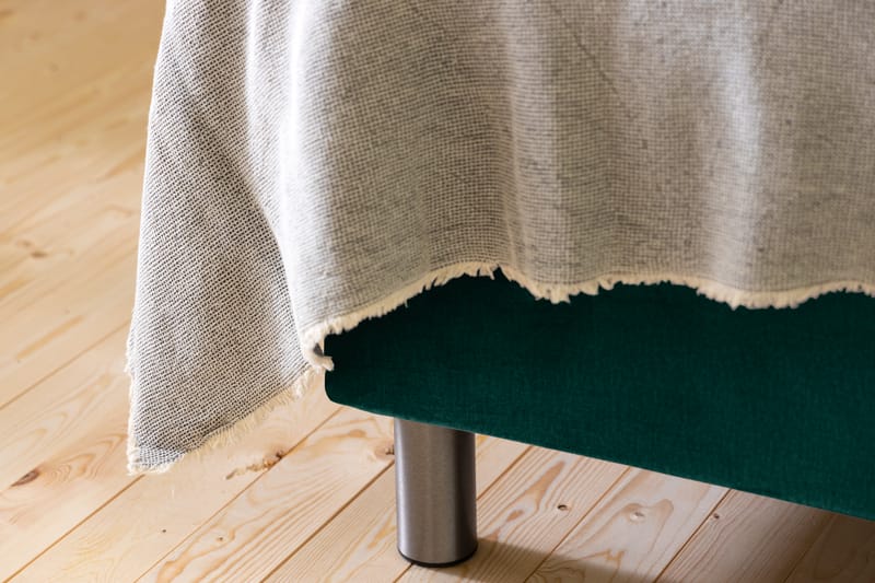 Ella Sängpaket 180x200 cm Knapp Gavel - Mörkgrön/Sammet - Möbler - Säng - Komplett sängpaket