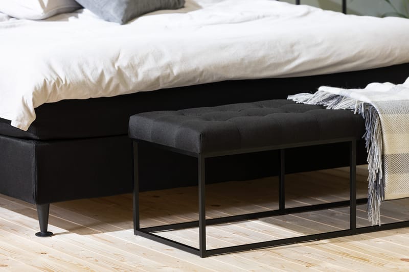 Ella Sängpaket 180x200 cm Rutig Gavel - Svart - Möbler - Säng - Kontinentalsäng
