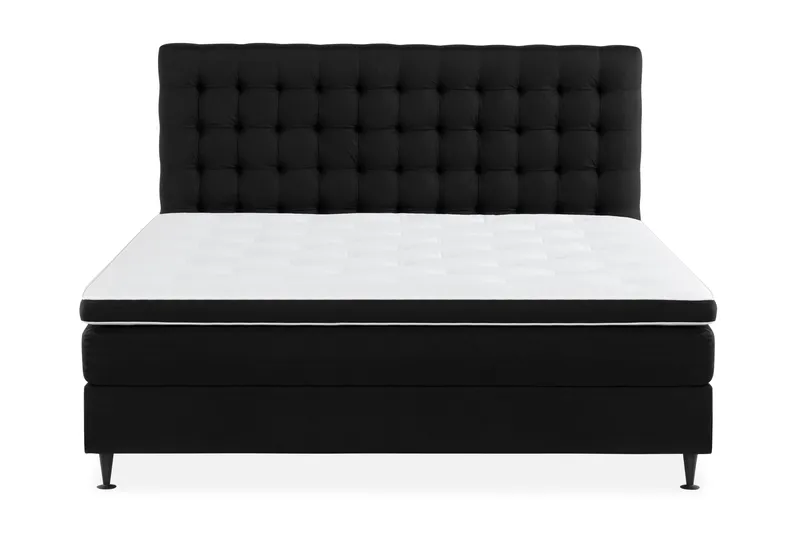 Ella Sängpaket 180x200 cm Rutig Gavel, Svart