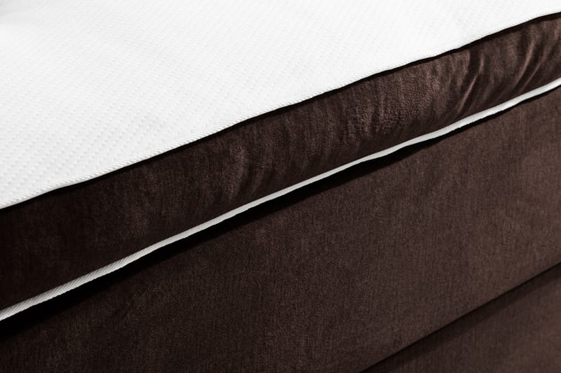 Ella Sängpaket 90x200 cm Djuphäftad Gavel - Brun/Sammet - Möbler - Säng - Komplett sängpaket