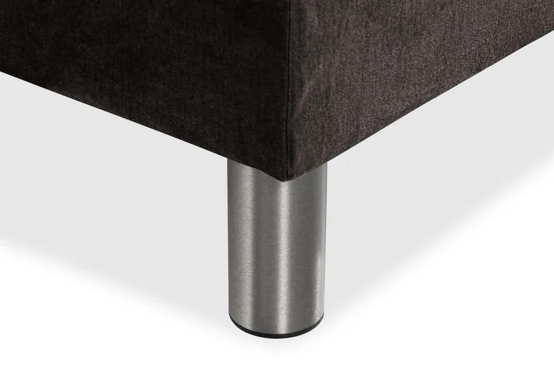 Ella Sängpaket 90x200 cm Djuphäftad Gavel - Mörkgrå/Sammet - Möbler - Säng - Kontinentalsäng