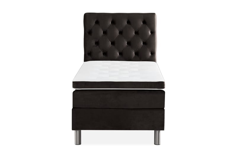 Ella Sängpaket 90x200 cm Djuphäftad Gavel - Mörkgrå/Sammet - Möbler - Säng - Kontinentalsäng