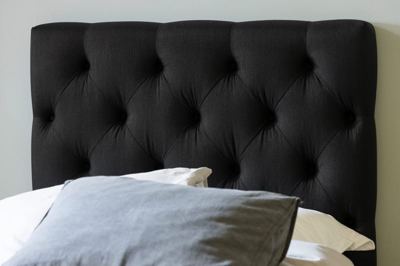 Ella Sängpaket 90x200 cm Djuphäftad Gavel - Svart - Möbler - Säng - Kontinentalsäng