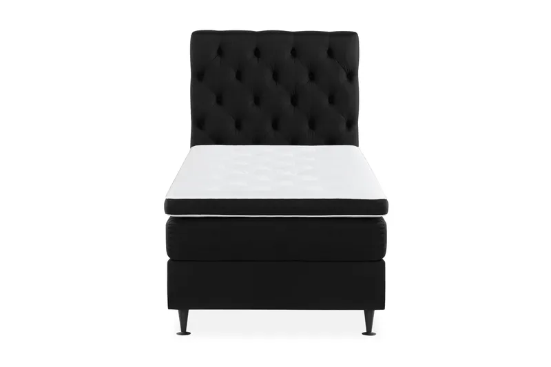 Ella Sängpaket 90x200 cm Djuphäftad Gavel, Svart