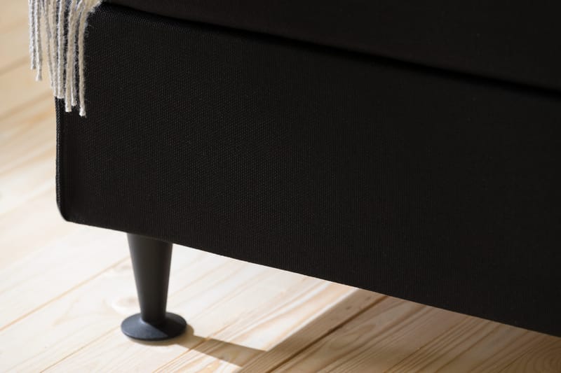 Ella Sängpaket 90x200 cm Djuphäftad Gavel - Svart - Möbler - Säng - Kontinentalsäng