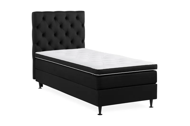 Ella Sängpaket 90x200 cm Djuphäftad Gavel - Svart - Möbler - Säng - Kontinentalsäng
