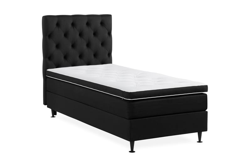 Ella Sängpaket 90x200 cm Djuphäftad Gavel - Svart - Möbler - Säng - Kontinentalsäng