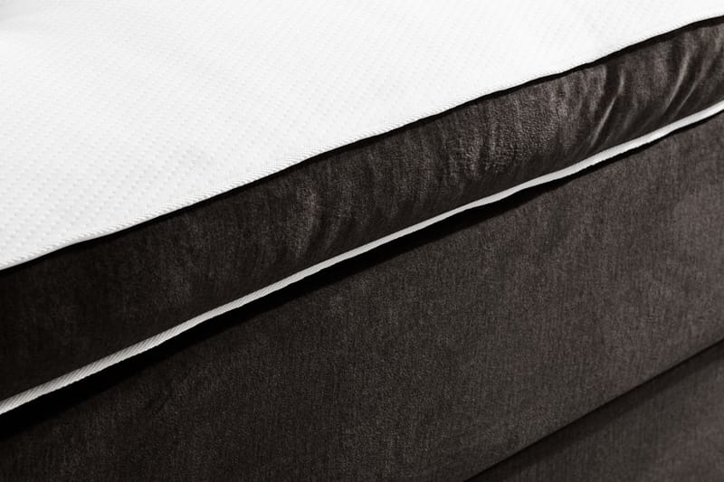 Ella Sängpaket 90x200 cm Knapp Gavel - Mörkgrå/Sammet - Möbler - Säng - Komplett sängpaket