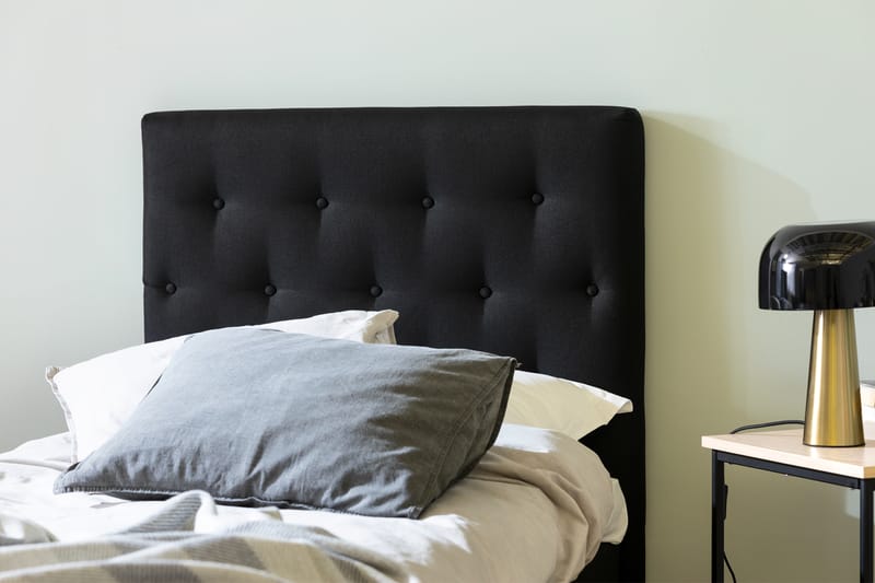Ella Sängpaket 90x200 cm Knapp Gavel - Svart - Möbler - Säng - Komplett sängpaket
