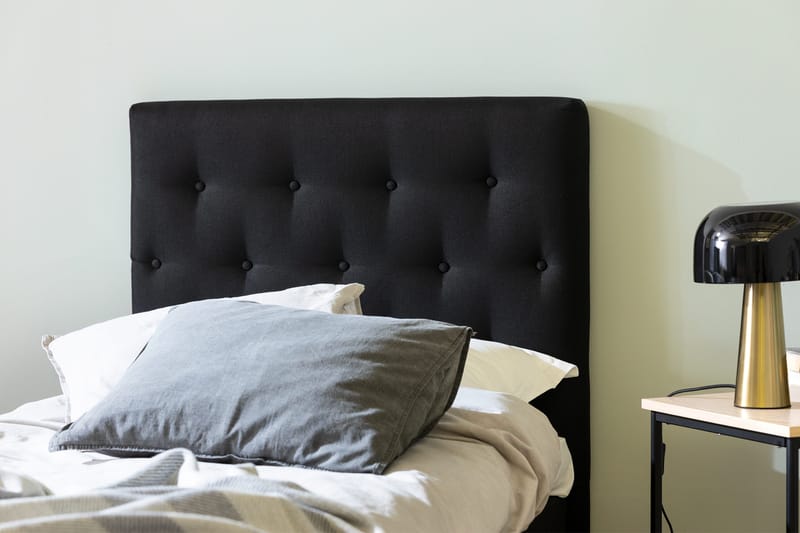 Ella Sängpaket 90x200 cm Knapp Gavel - Svart - Möbler - Säng - Kontinentalsäng
