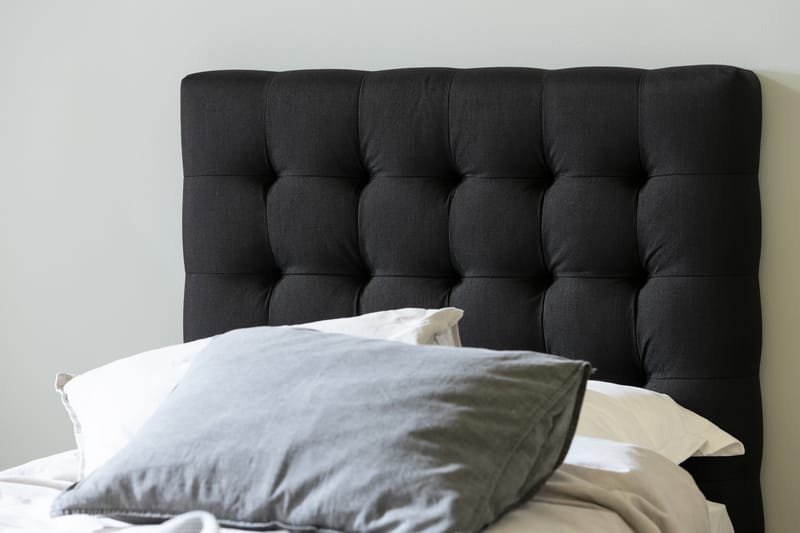 Ella Sängpaket 90x200 cm Rutig Gavel - Svart - Möbler - Säng - Komplett sängpaket