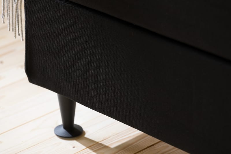 Ella Sängpaket 90x200 cm Rutig Gavel - Svart - Möbler - Säng - Komplett sängpaket