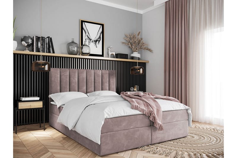 Esher Kontinentalsäng 180x200 cm Medium - Rosa - Möbler - Säng - Kontinentalsäng