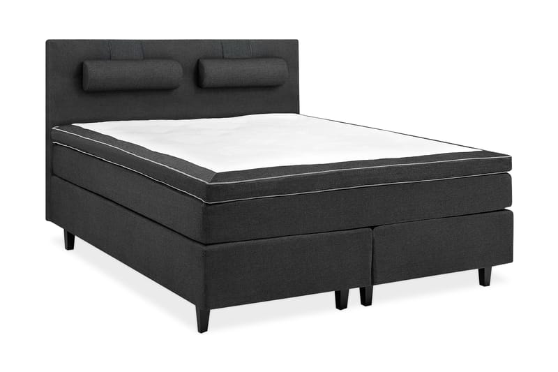Frazer Komplett Sängpaket 160x200 cm Latex - Svart Denim - Dubbelsäng - Komplett sängpaket - Kontinentalsäng