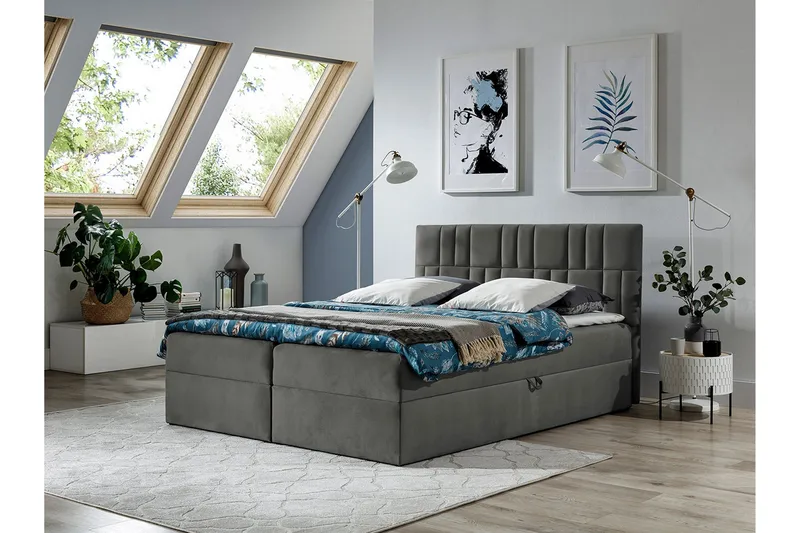 Frusci Kontinentalsäng 120x200 + Bäddmadrass - Möbler - Säng - Kontinentalsäng