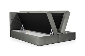 Frusci Sängpaket – Kontinentalsäng 120x200 cm med Förvaring och Sänggavel + Bäddmadrass - Blå - Möbler - Säng - Kontinentalsäng