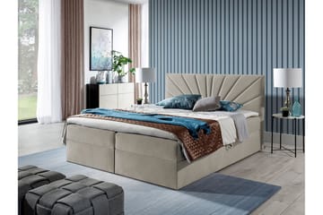 Frusci Sängpaket – Kontinentalsäng 120x200 cm med Förvaring och Sänggavel - Beige - Möbler - Säng - Kontinentalsäng