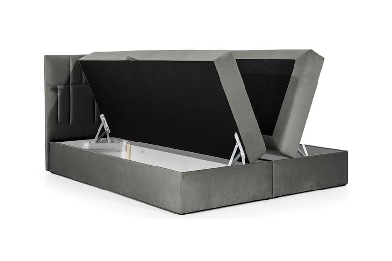 Frusci Sängpaket – Kontinentalsäng 120x200 cm med Sänggavel + Bäddmadrass med Fasthetsgrad Medium - Grå - Möbler - Säng - Kontinentalsäng