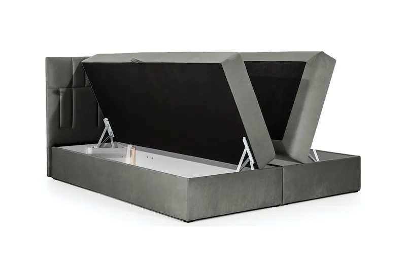 Frusci Sängpaket – Kontinentalsäng 140x200 cm med Sänggavel + Bäddmadrass med Fasthetsgrad Medium - Blå - Möbler - Säng - Kontinentalsäng