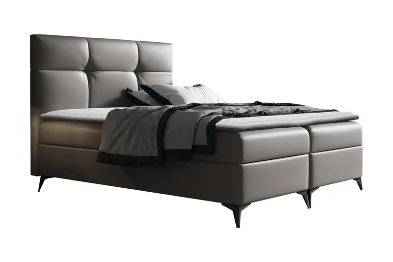 Galtebol Kontinentalsäng 200x200 cm LED-belysning - Grå - Möbler - Säng - Kontinentalsäng