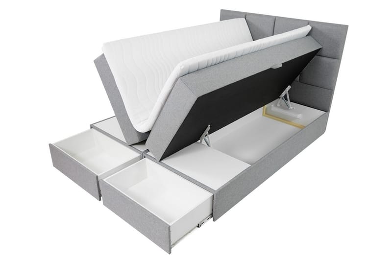 Garda Lux Kontinentalsäng 160x207 cm - Grå - Möbler - Säng - Kontinentalsäng