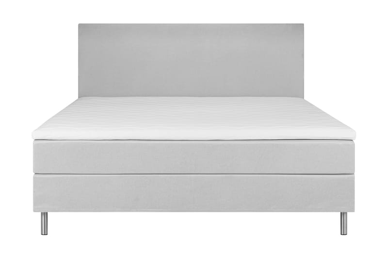 Happy Sängpaket Kontinentalsäng 140x200 cm - Ljusgrå - Komplett sängpaket - Kontinentalsäng