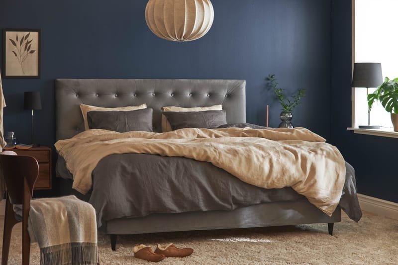 Happy Plus Sängpaket Kontinentalsäng 180x200 cm - Grå - Möbler - Säng - Komplett sängpaket