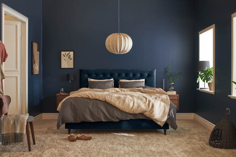 Happy Plus Sängpaket Kontinentalsäng 180x200 cm - Mörkblå - Möbler - Säng - Komplett sängpaket