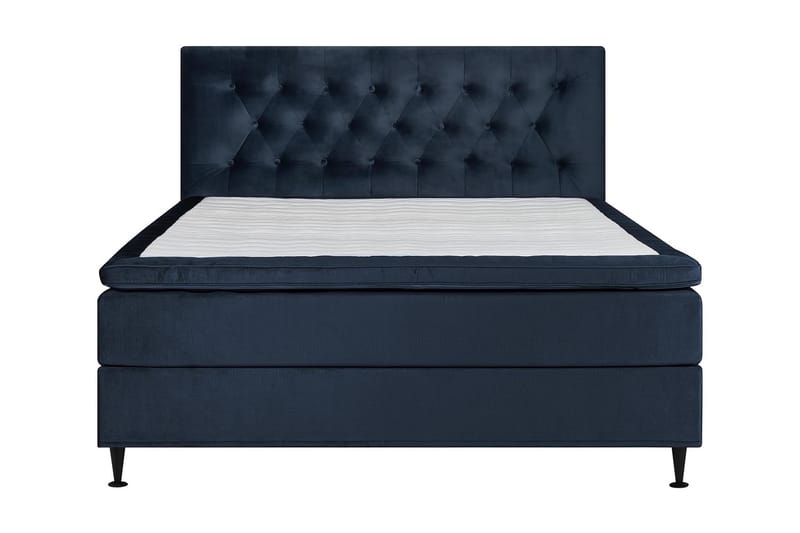 Happy Plus Sängpaket Kontinentalsäng 160x200 cm - Mörkblå - Kontinentalsäng