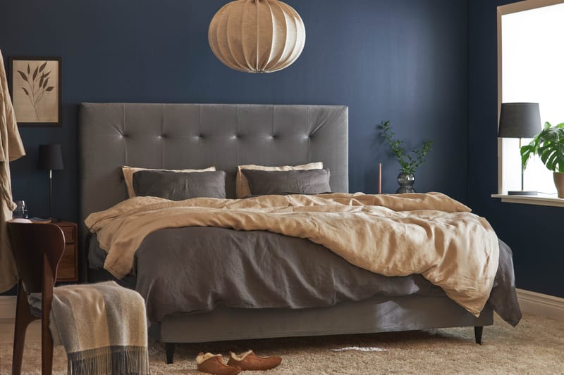 Happy Plus Sängpaket Kontinentalsäng 180x200 cm - Grå - Möbler - Säng - Komplett sängpaket