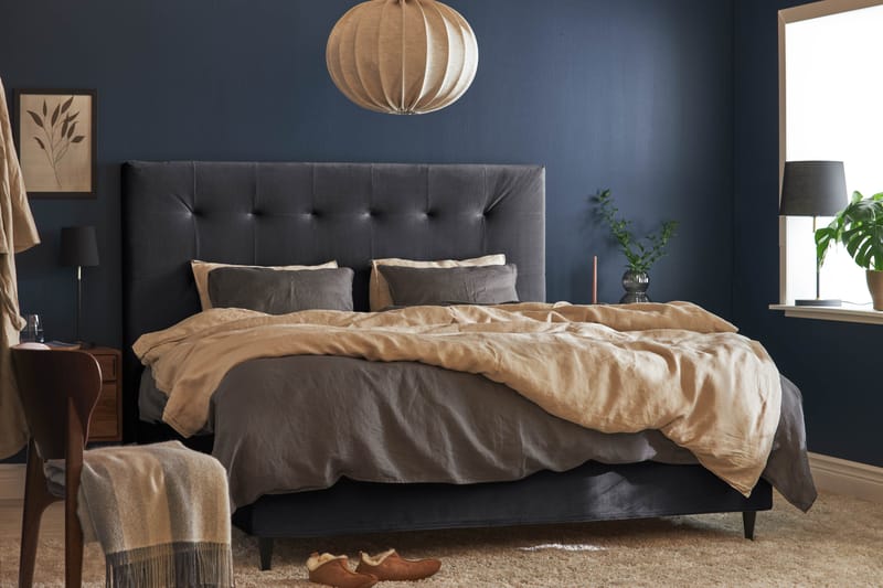 Happy Plus Sängpaket Kontinentalsäng 180x200 cm - Mörkgrå - Möbler - Säng - Komplett sängpaket