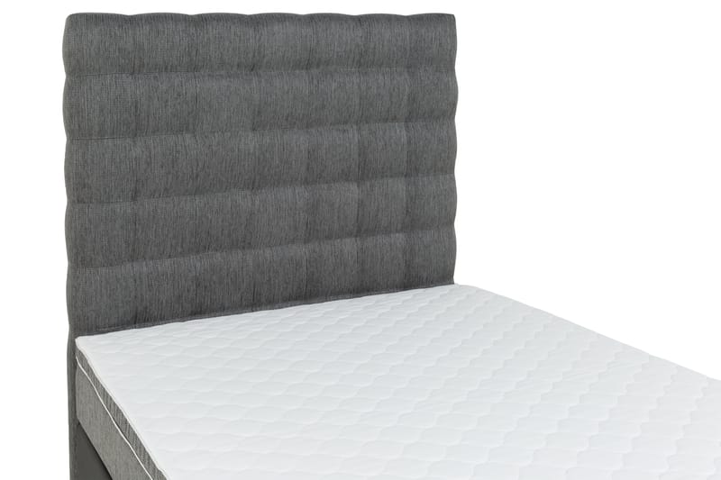 Hilton Lyx Komplett sängpaket120  Svart PU/Tyg Ek Fyrkan - Svart PU/Tyg Ek Fyrkantig - Möbler - Säng - Komplett sängpaket