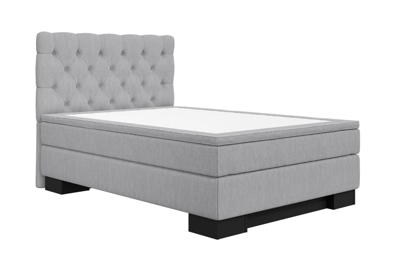 Hilton Lyx Komplett Sängpaket120x210  Ljusgrå - Ljusgrå - Möbler - Säng - Komplett sängpaket
