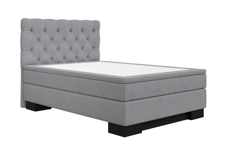 Hilton Lyx Komplett Sängpaket140x200  Ljusgrå - Ljusgrå - Möbler - Säng - Komplett sängpaket
