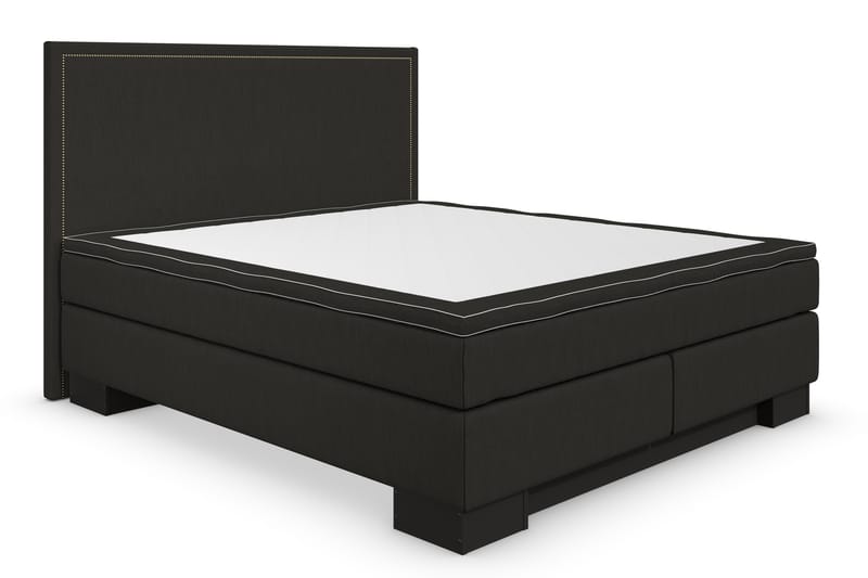 Hilton Lyx Komplett Sängpaket160x200 Amiral Sänggavel Rak - Svart - Möbler - Säng - Komplett sängpaket