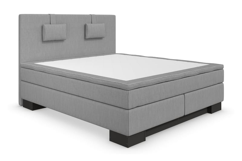 Hilton Lyx Komplett Sängpaket160x200  Ljusgrå - Ljusgrå - Möbler - Säng - Komplett sängpaket