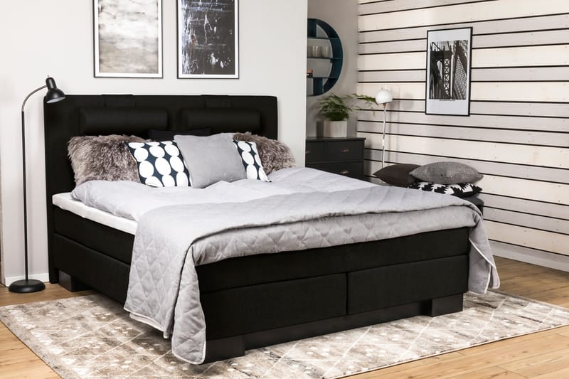 Hilton Lyx Komplett Sängpaket160x200 - Svart - Möbler - Säng - Komplett sängpaket