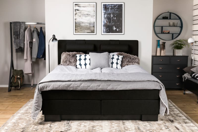 Hilton Lyx Komplett Sängpaket160x200 - Svart - Möbler - Säng - Komplett sängpaket