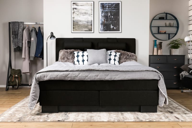 Hilton Lyx Komplett Sängpaket160x200 - Svart - Möbler - Säng - Komplett sängpaket