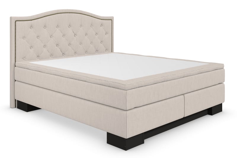 Hilton Lyx Komplett Sängpaket160x210 Amiral Sänggavel - Beige - Komplett sängpaket - Kontinentalsäng - Dubbelsäng