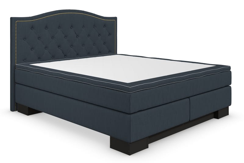 Hilton Lyx Komplett Sängpaket160x210 Amiral Sänggavel - Mörkblå - Komplett sängpaket - Kontinentalsäng - Dubbelsäng